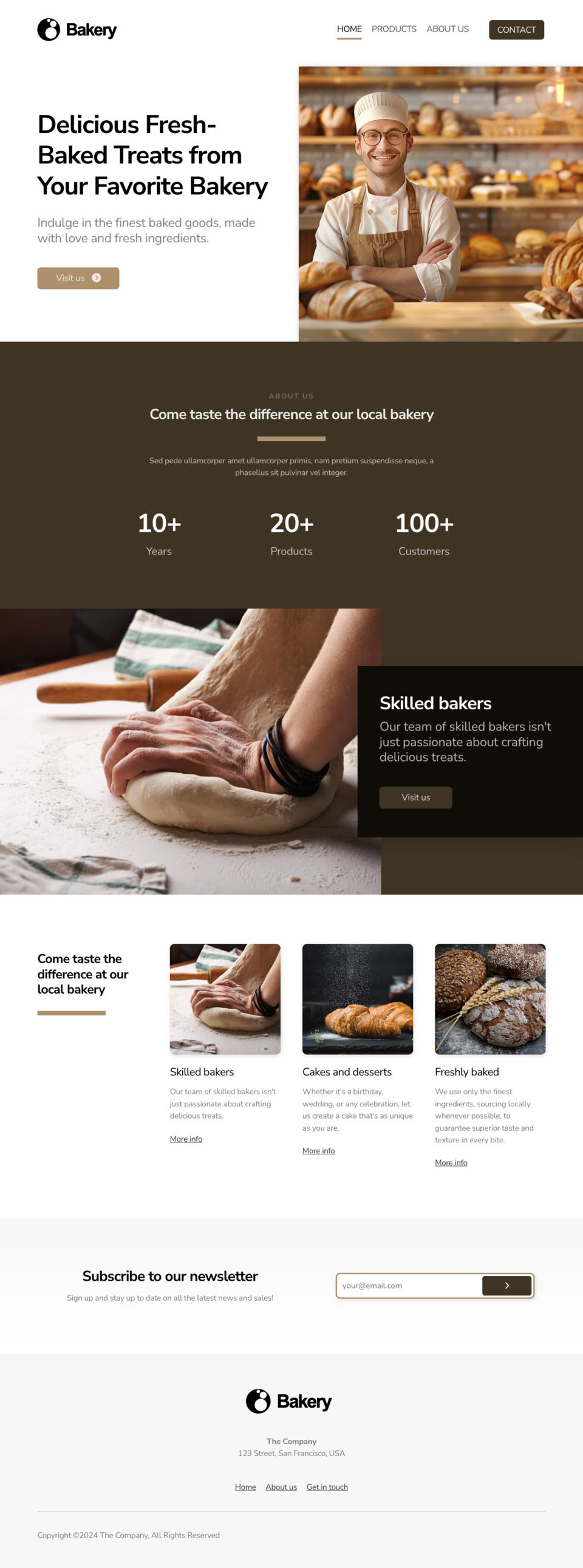 Bakery Website Template - Ideal for bakery owners, cake shops, pastry businesses, and other food-related small businesses.