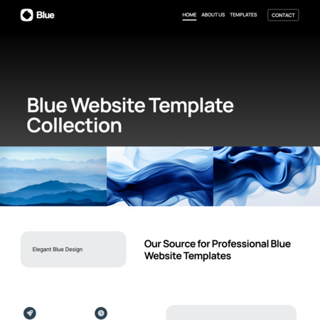 Blue Website Template (3)