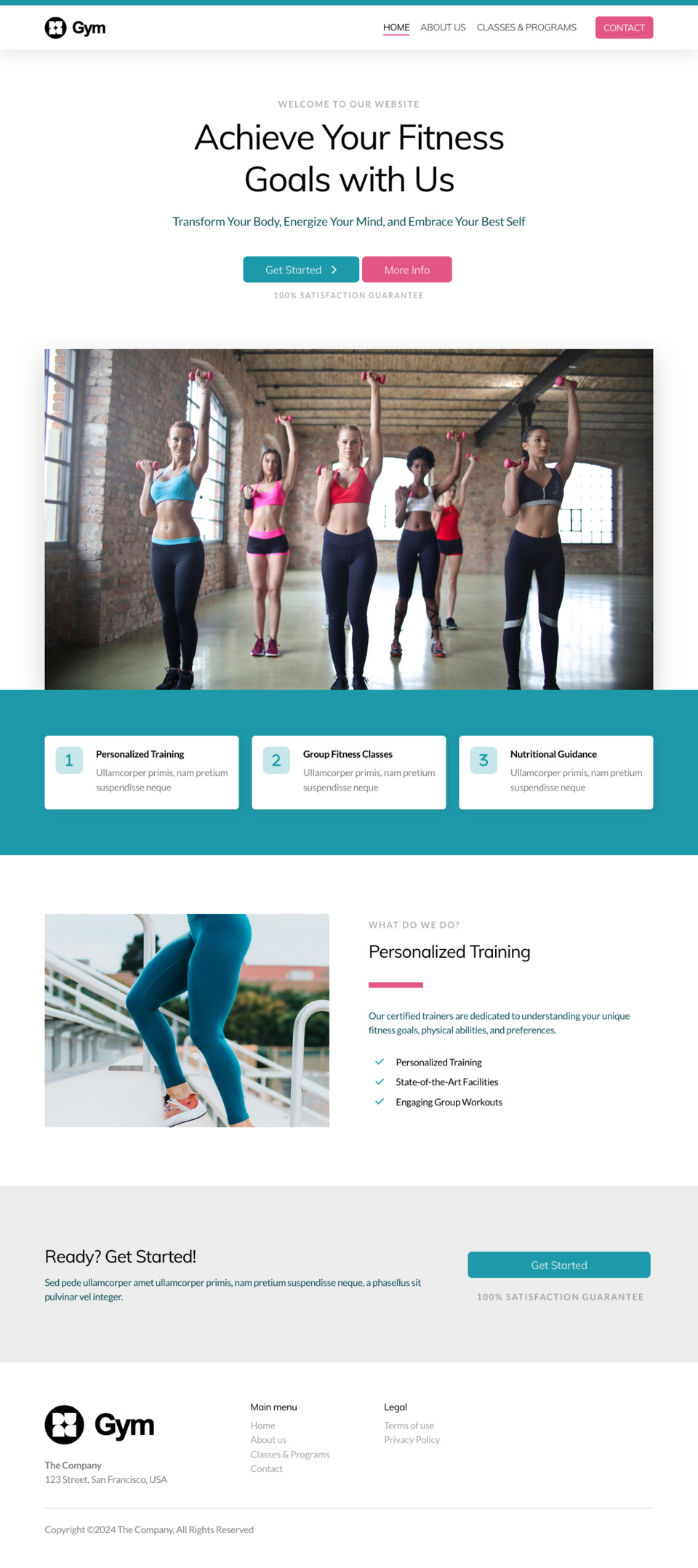 Gym Website Template - Ideal for gyms, personal trainers, health clubs, and fitness professionals looking to create a professional online presence.