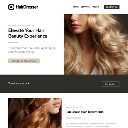 Hair Dresser Website Template (6)