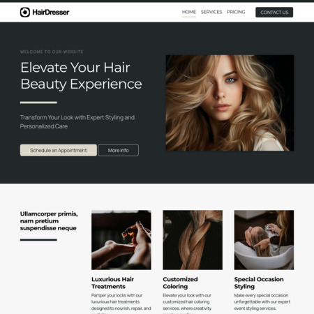 Hair Dresser Website Template (4)