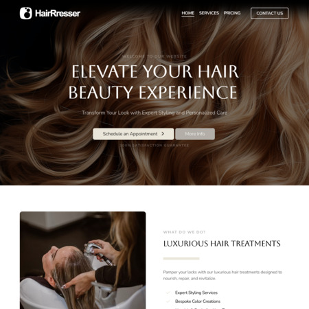 Hair Dresser Website Template (2)