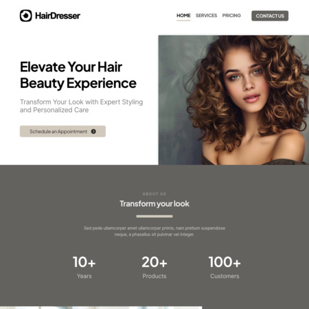 Hair Dresser Website Template (7)