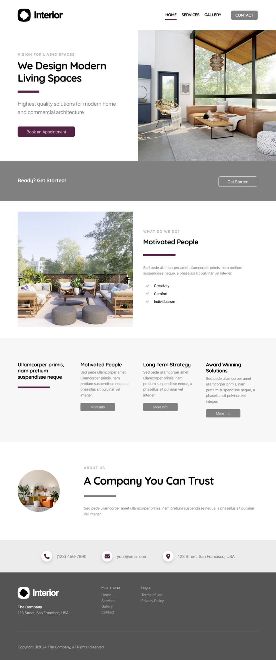 Interior Design Website Template - Ideal for interior designers, architects, home decor enthusiasts, furniture designers, or anyone looking to create a visually stunning website.