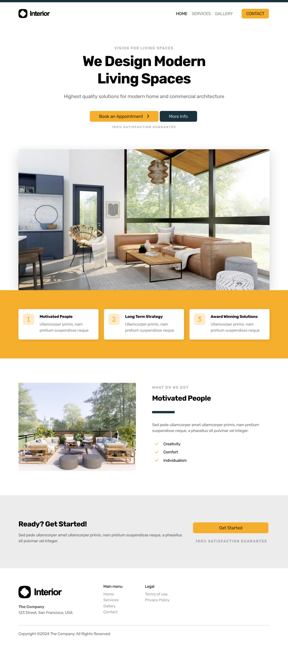 Interior Design Website Template - Ideal for interior designers, architects, home decor enthusiasts, furniture designers, or anyone looking to create a visually stunning website.