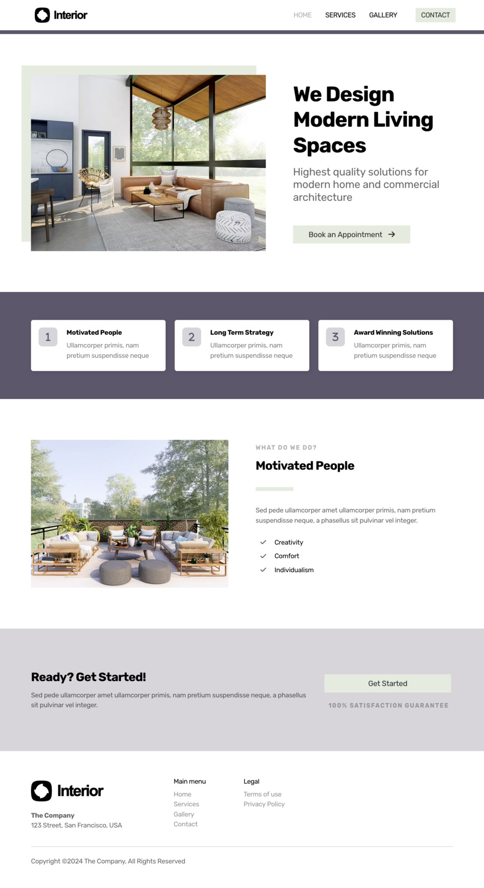 Interior Design Website Template - Ideal for interior designers, architects, home decor enthusiasts, furniture designers, or anyone looking to create a visually stunning website.