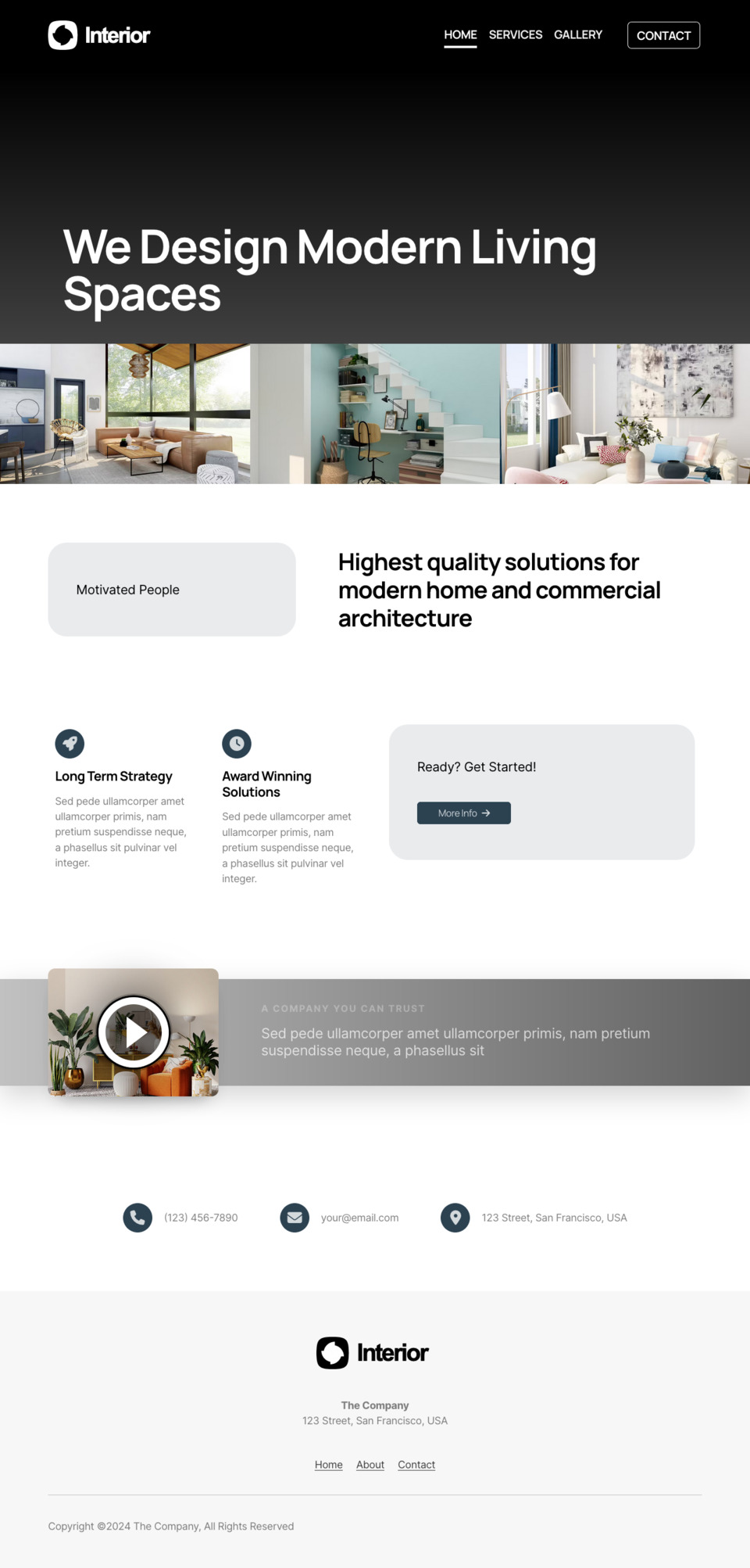 Interior Design Website Template - Ideal for interior designers, architects, home decor enthusiasts, furniture designers, or anyone looking to create a visually stunning website.