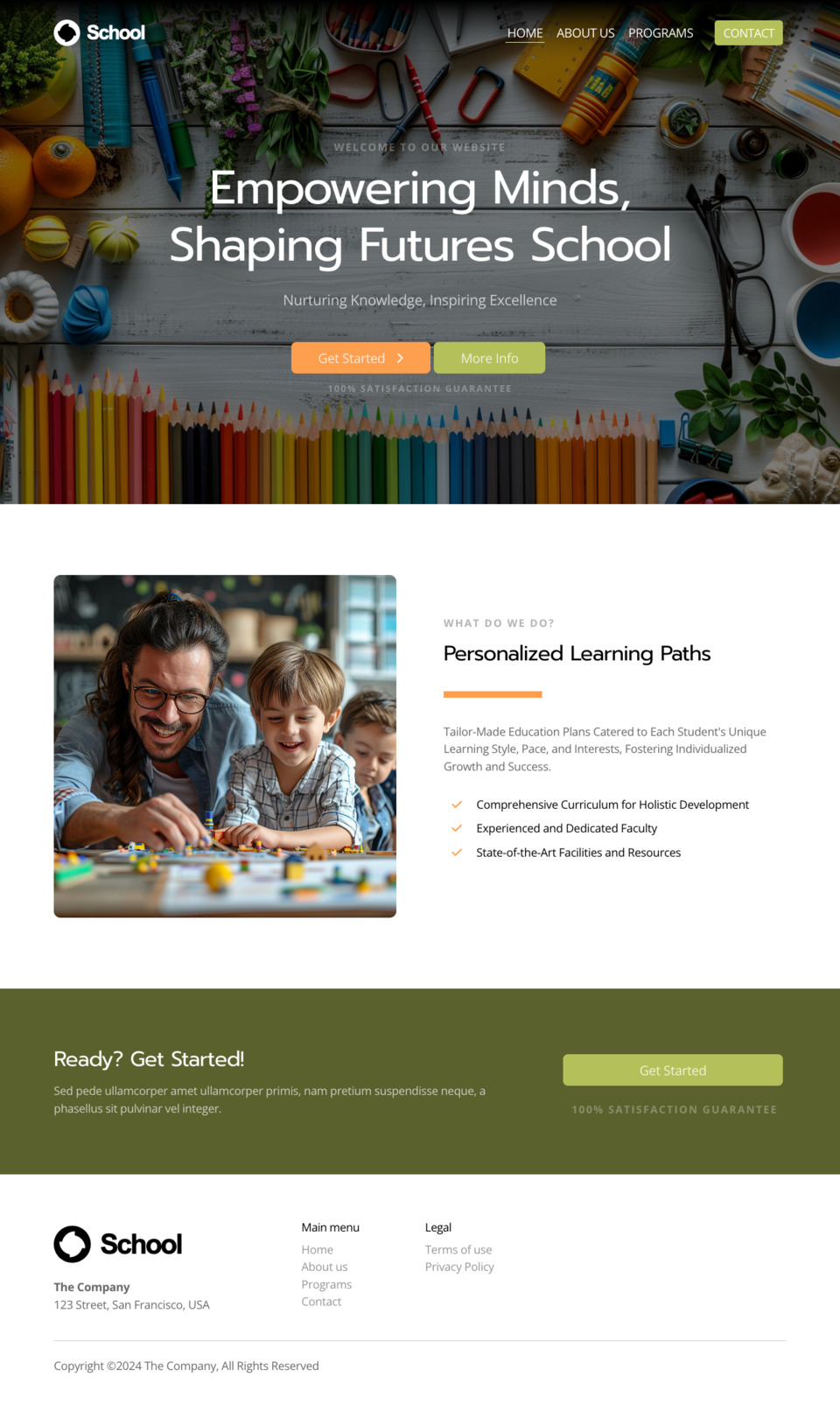 School Template - Customizable Website Theme for School, Education, and ...