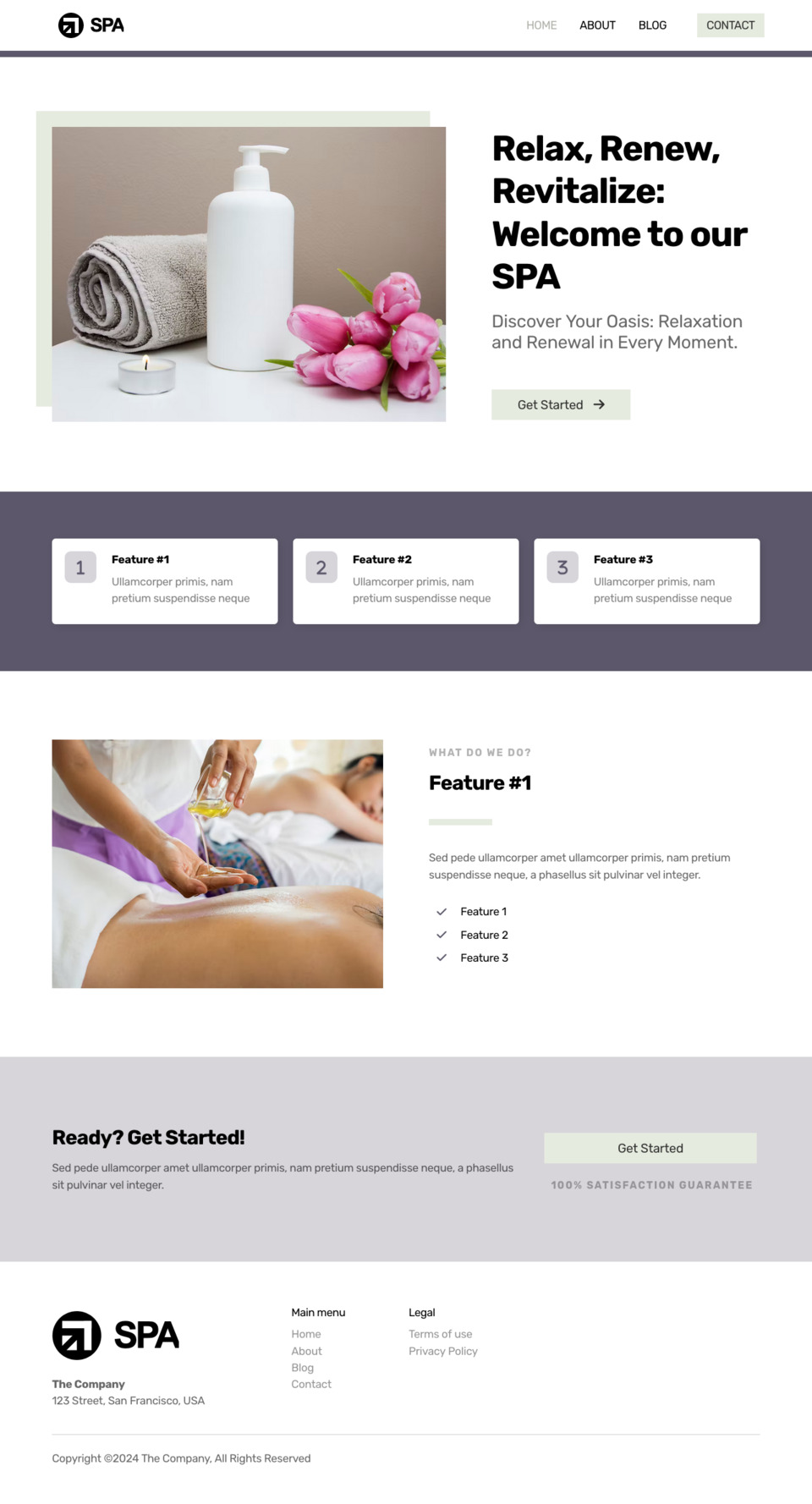 Spa Website Template - Perfect for spa businesses, beauty salons, wellness centers, massage therapists, and any business looking for a luxurious and professional online presence.