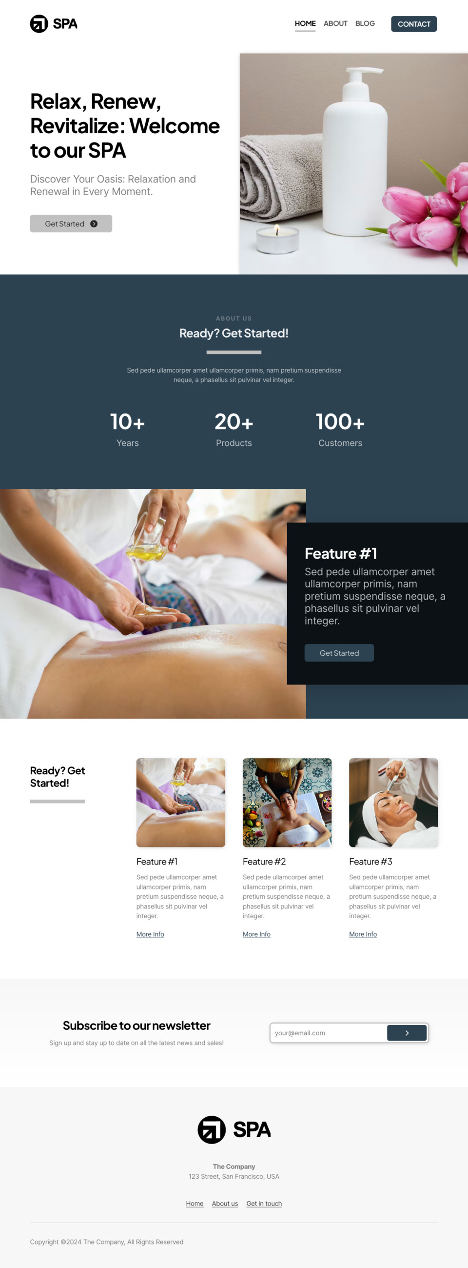 Spa Website Template - Perfect for spa businesses, beauty salons, wellness centers, massage therapists, and any business looking for a luxurious and professional online presence.