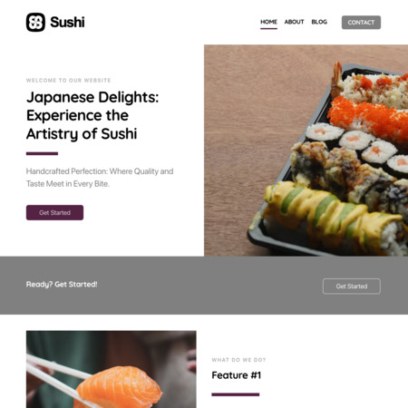 Sushi Website Template (3)