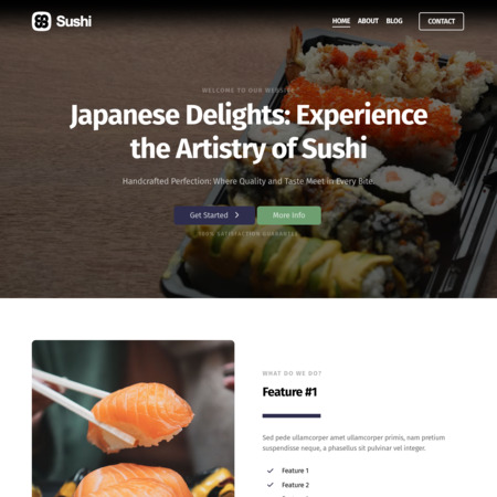 Sushi Website Template (2)