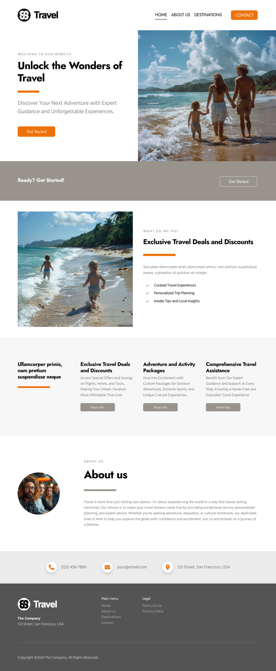 Voyage Website Template - Ideal for travel bloggers, vacation planners, tour guides, travel agencies, and anyone looking to create a visually appealing website related to travel and exploration.