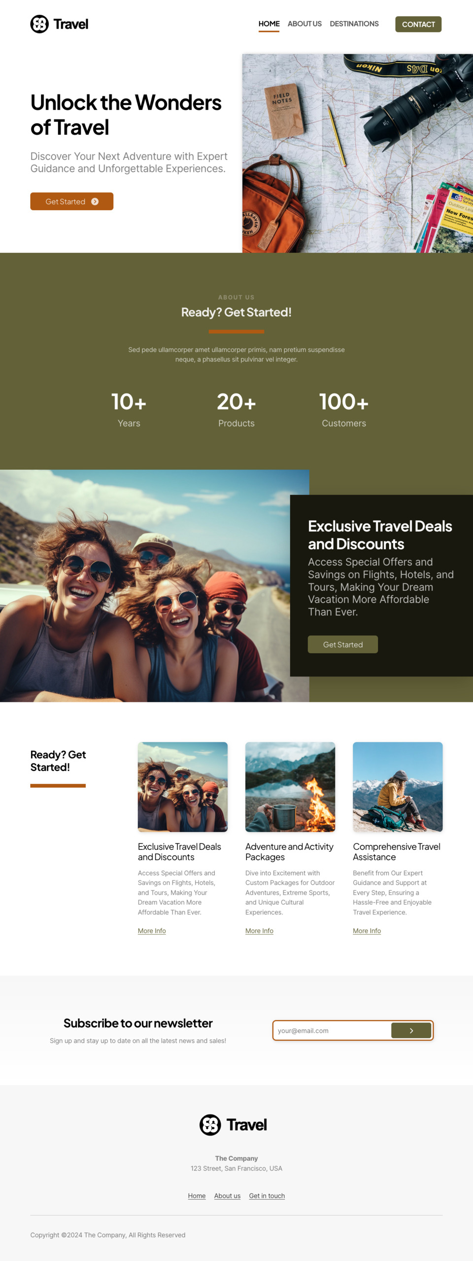 Voyage Website Template - Ideal for travel bloggers, vacation planners, tour guides, travel agencies, and anyone looking to create a visually appealing website related to travel and exploration.