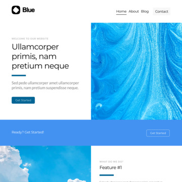 Blue Website Template (4)