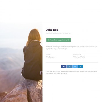 Card Website Template