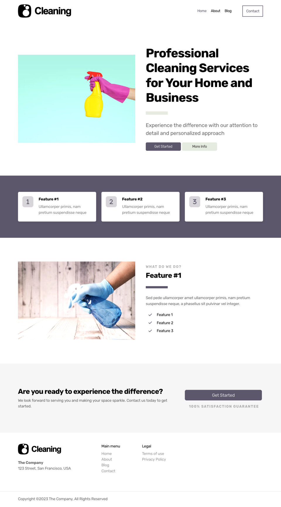 Cleaning Service Website Template - Ideal for cleaning service providers, maid services, and small businesses in the cleaning industry