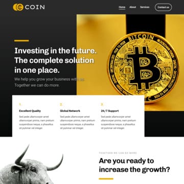 COIN and CYPTOCURRENCY - website template
