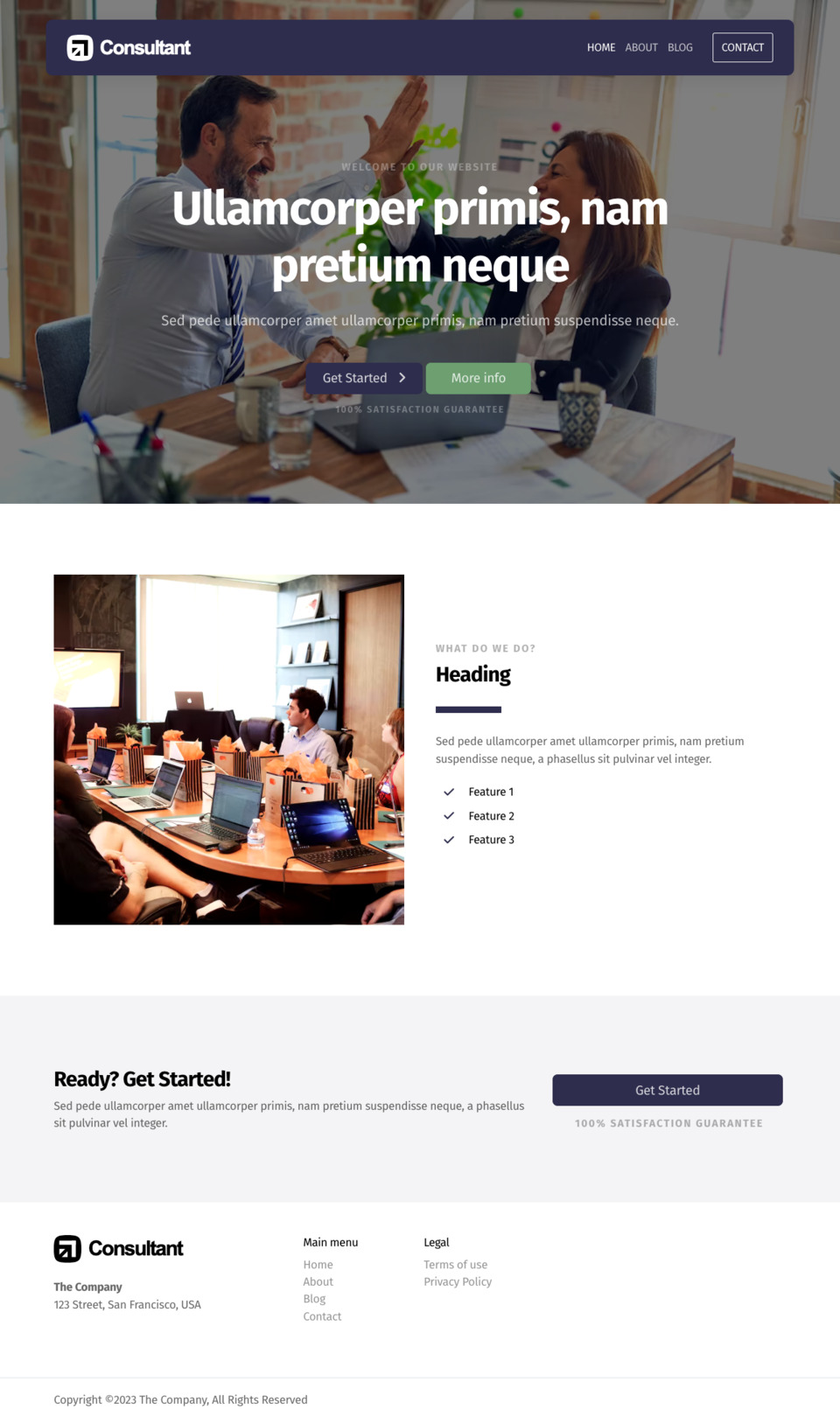 Consultant 2 Website Template - Ideal for small businesses, consultants, advisors, managers, and professionals looking to create a personalized website with ease.
