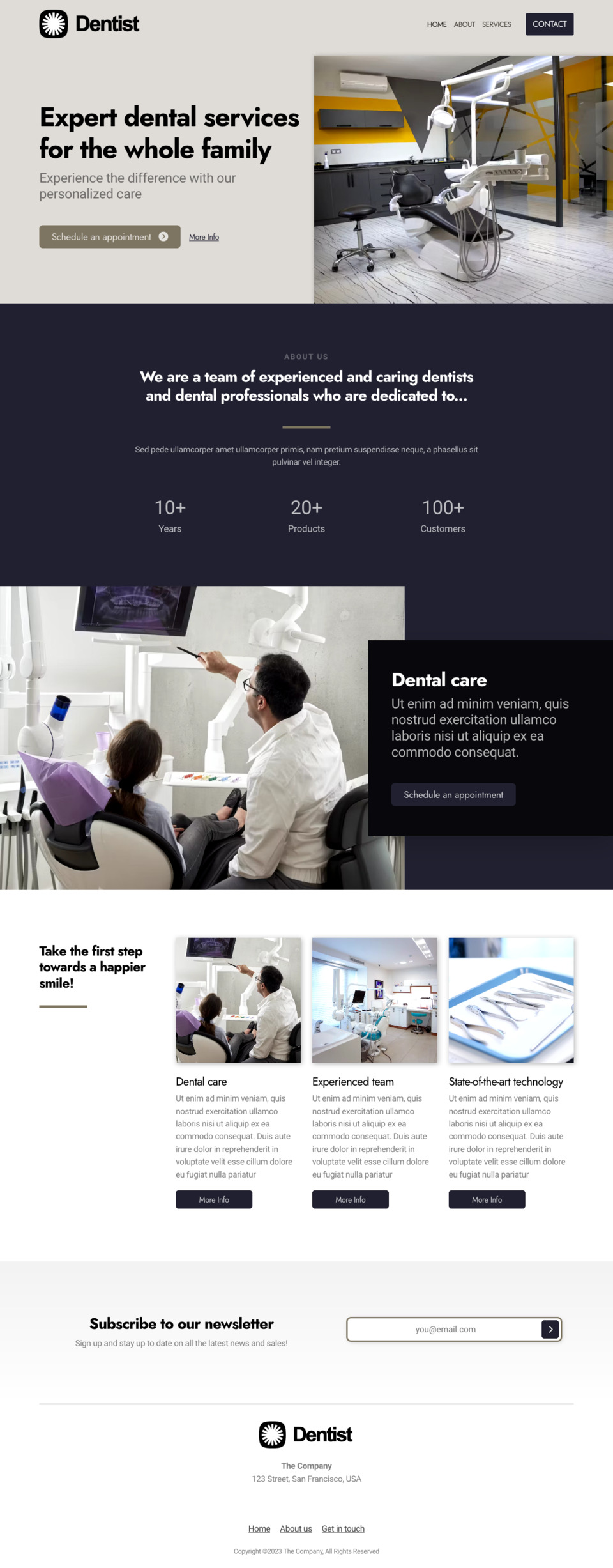 Dentist Website Template - Ideal for dentists, orthodontists, dental clinics, oral health professionals