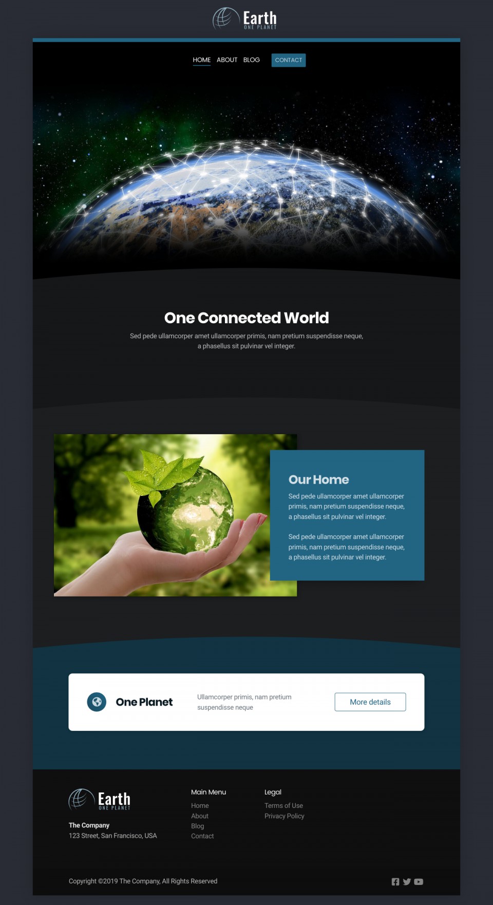 Earth Website Template - Ideal for small business owners, entrepreneurs, and creatives looking to establish a professional online presence.