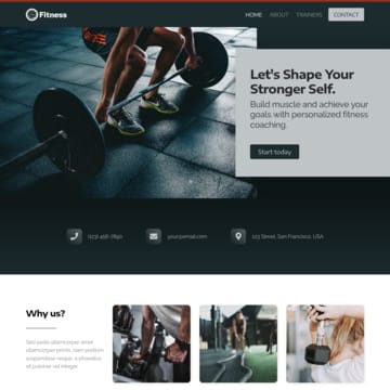 Fitness Club Website Template