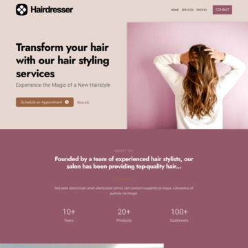 Hair Dresser Website Template (6)