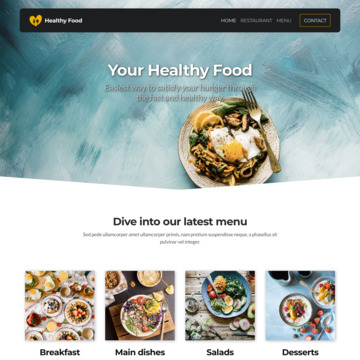 Healthy Food Website Template