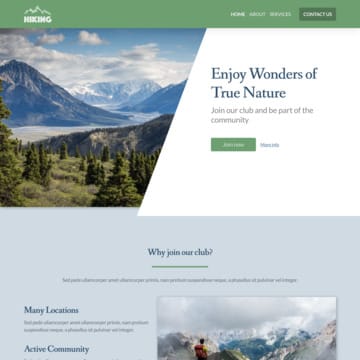 Hiking Website Template