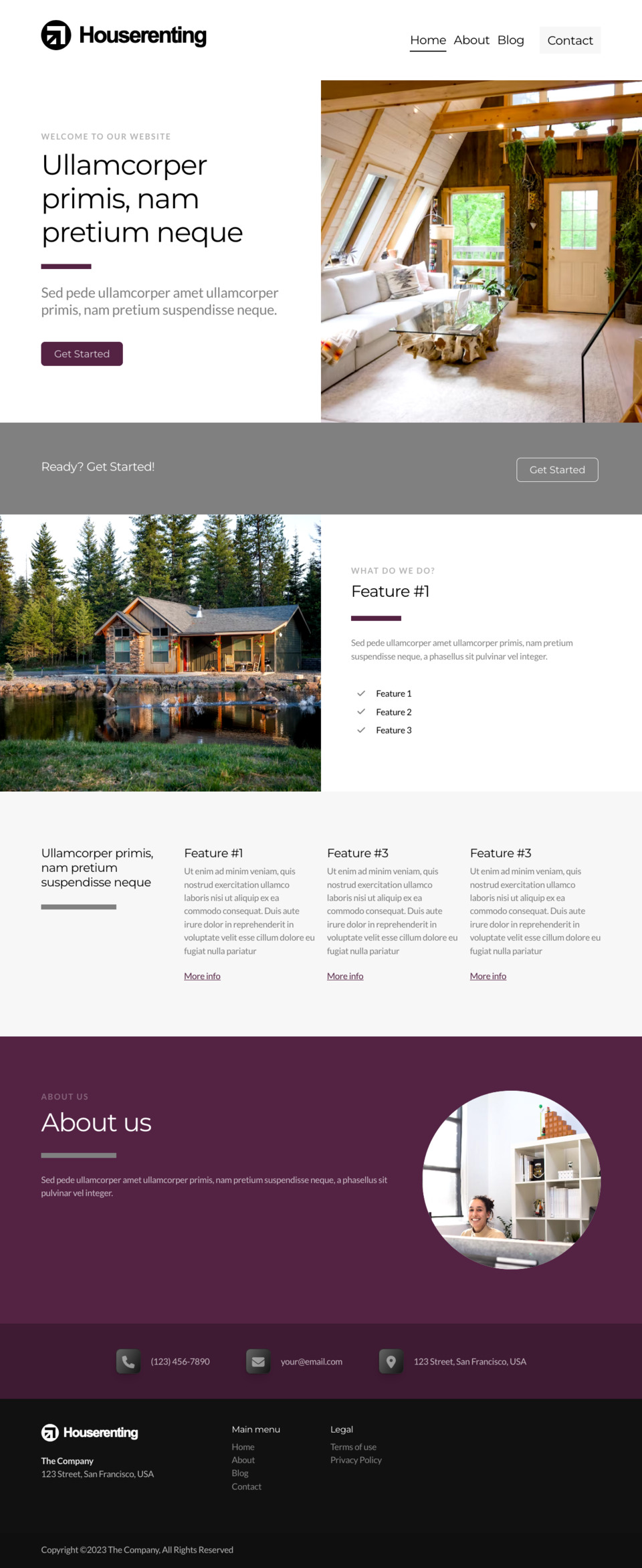 House Renting Website Template - Ideal for property managers, vacation rental owners, rental agencies, property management companies, and anyone in the rental industry.