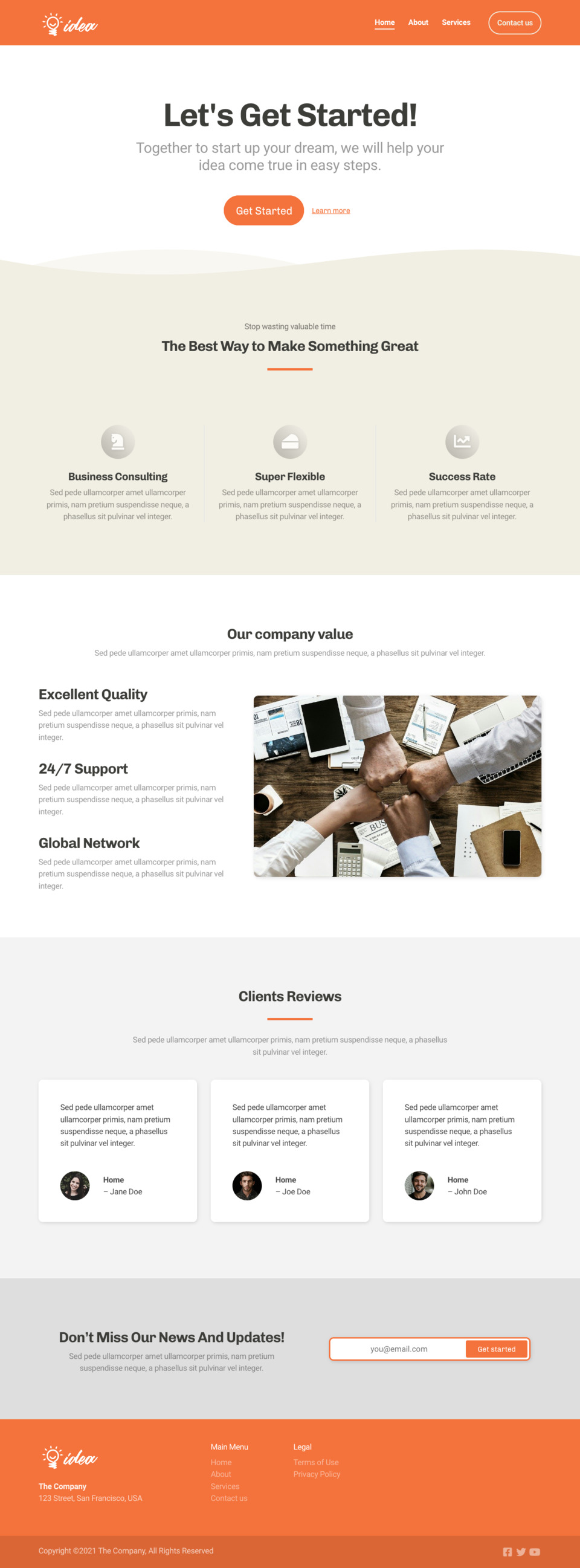 Idea Website Template - Ideal for small businesses, startups, entrepreneurs, tech enthusiasts, and anyone looking to launch a professional website quickly and easily.