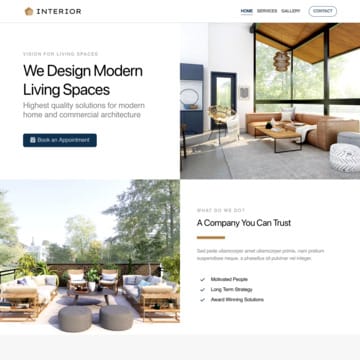 INTERIOR DESIGN - website template