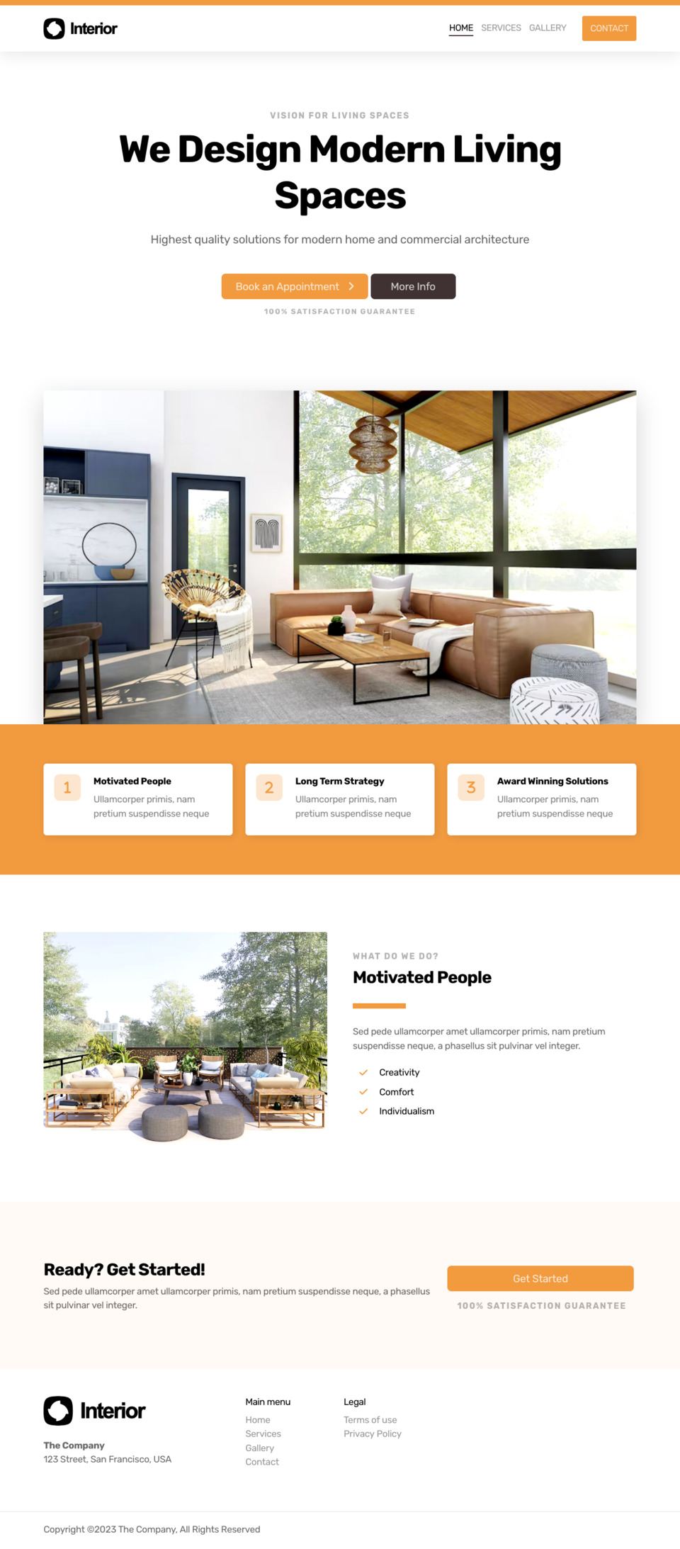 Interior Design Website Template - Ideal for interior designers, architects, home decor enthusiasts, furniture designers, or anyone looking to create a visually stunning website.