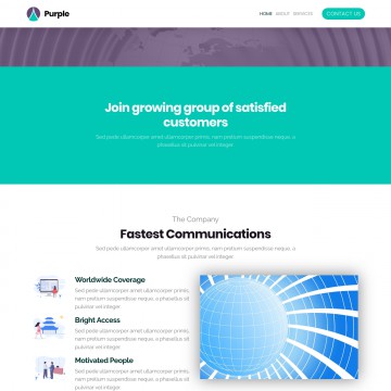 Purple Website Template