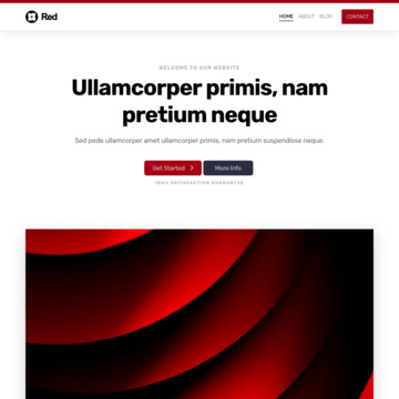 Red Template - Fully Customizable Website Theme | Kopage