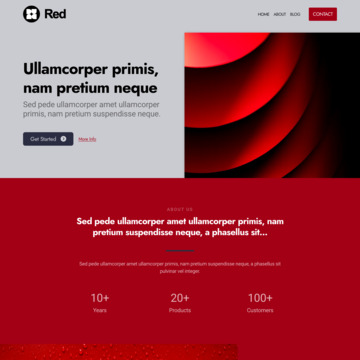 Red Template - Fully Customizable Website Theme | Kopage