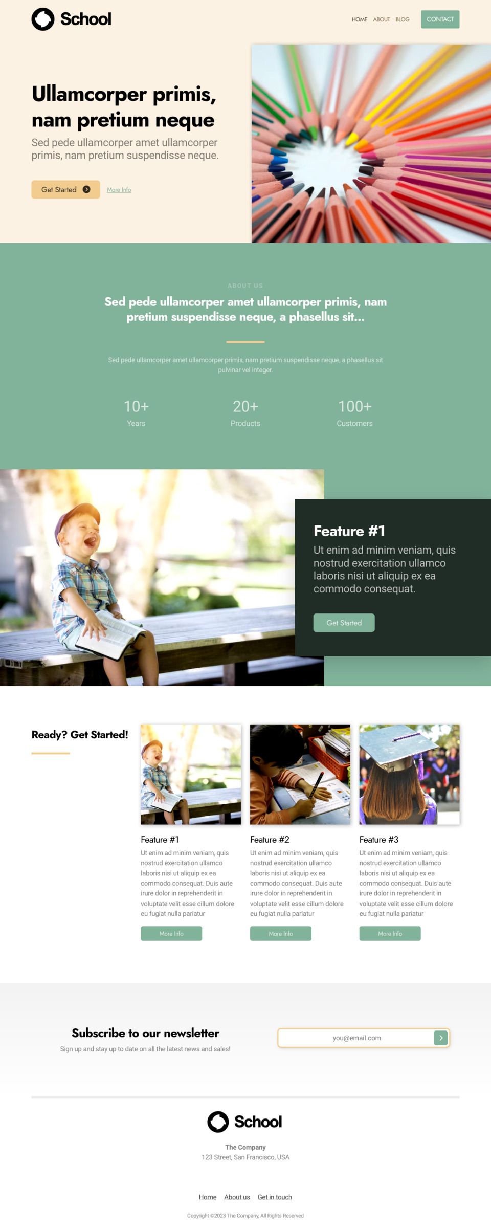 School Template - Customizable Website Theme for School, Education, and ...