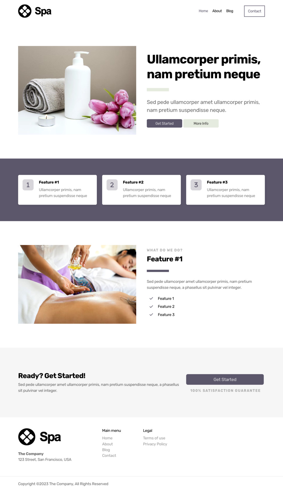 Spa Website Template - Perfect for spa businesses, beauty salons, wellness centers, massage therapists, and any business looking for a luxurious and professional online presence.