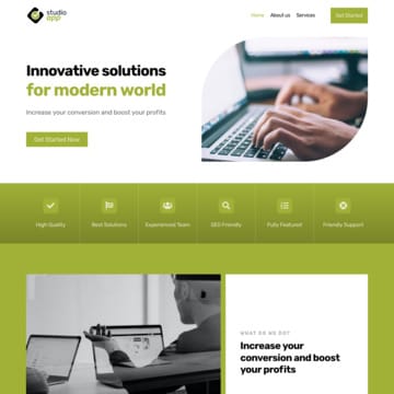 Studio App Website Template