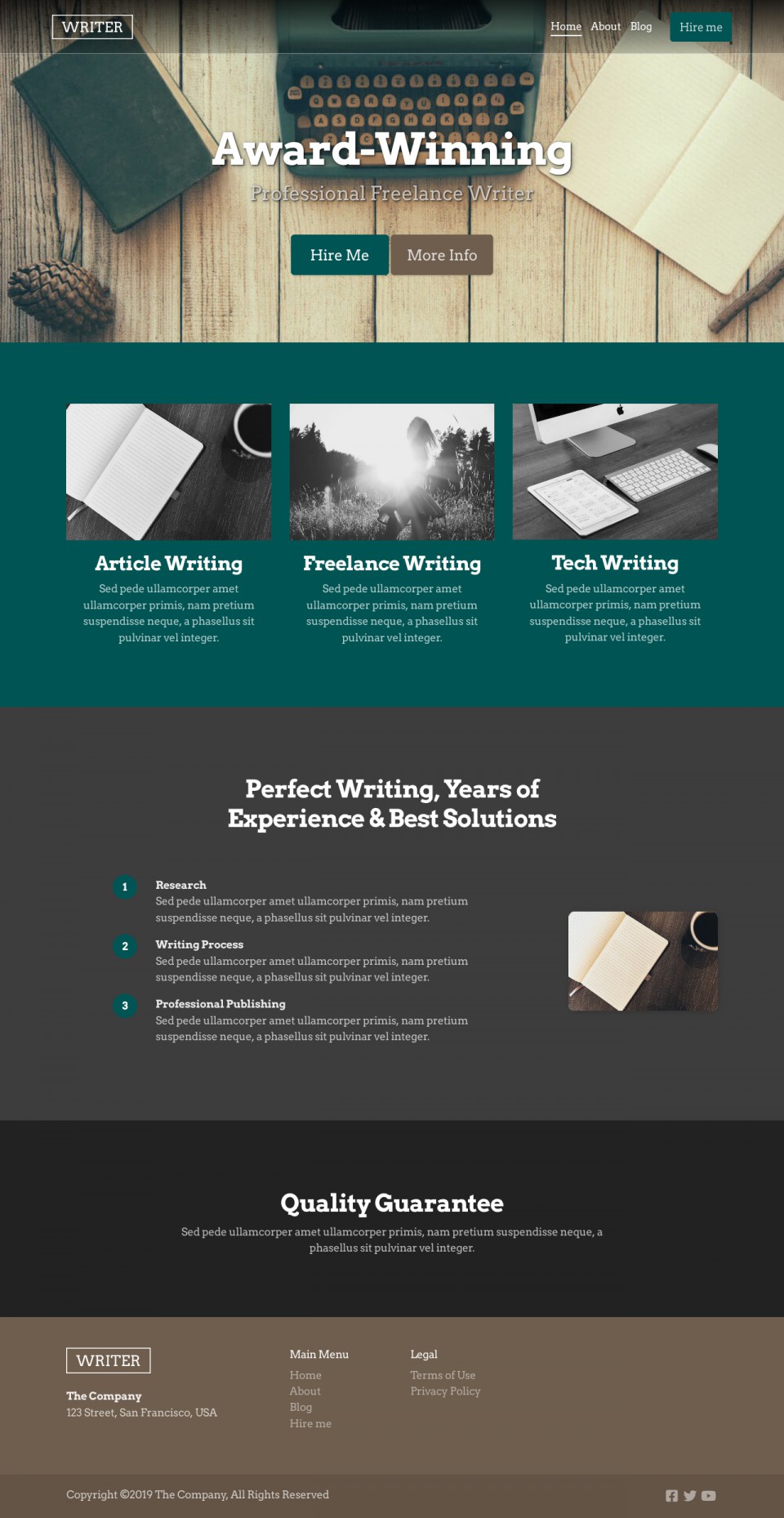 Writer Website Template - Ideal for writers, authors, bloggers, and anyone looking to create a beautiful website without the hassle of coding.