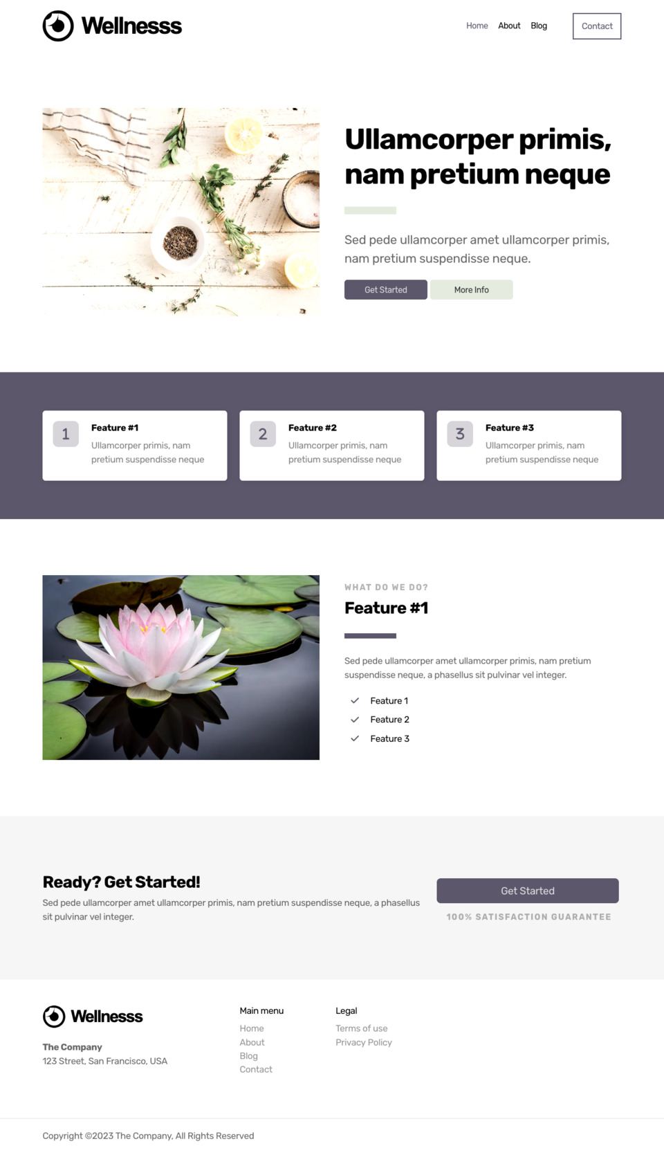 Wellness Website Template - Ideal for wellness spas, health coaches, fitness studios, nutritionists, and personal development bloggers