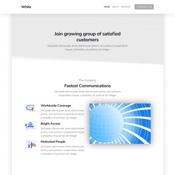 White Page Website Template