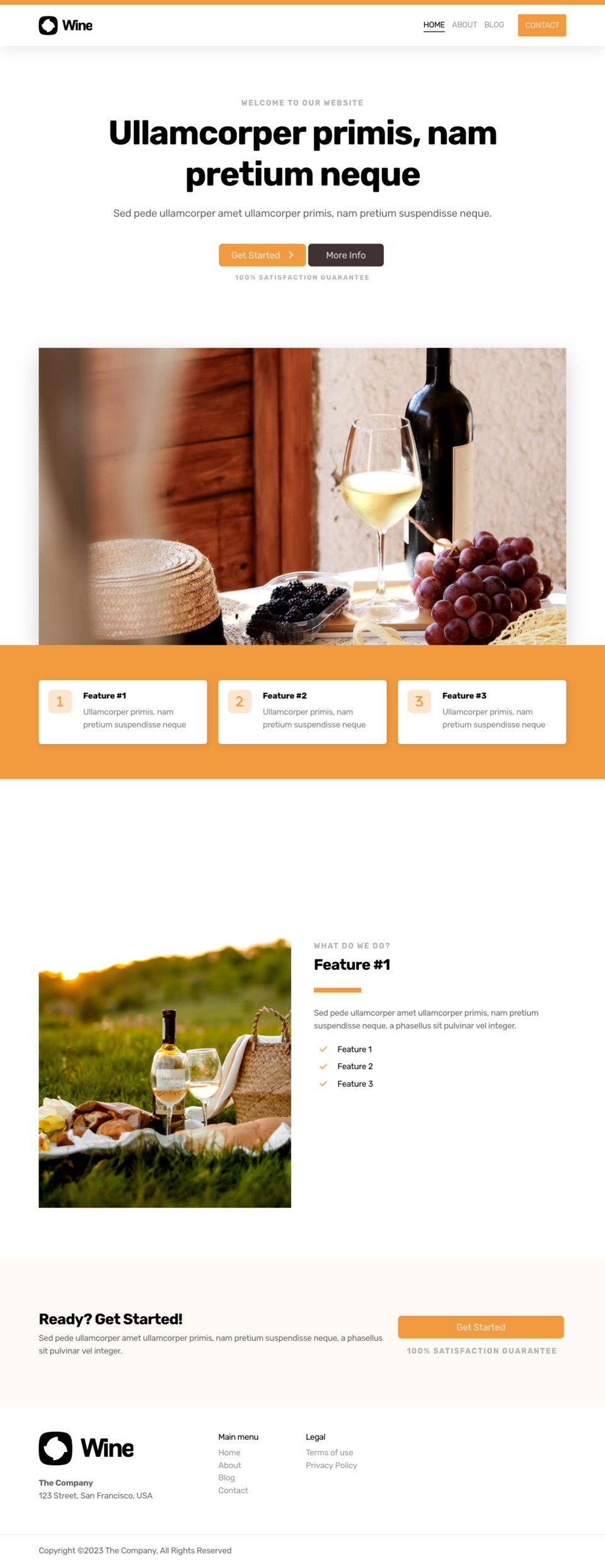 Wine Website Template - Ideal for Wineries, Wine Bars, Wine Shops, Wine Clubs, and Wine Enthusiasts