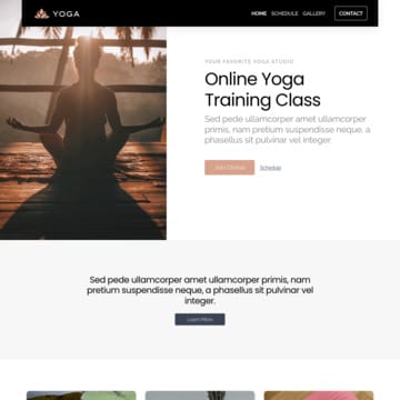 Yoga Class Website Template